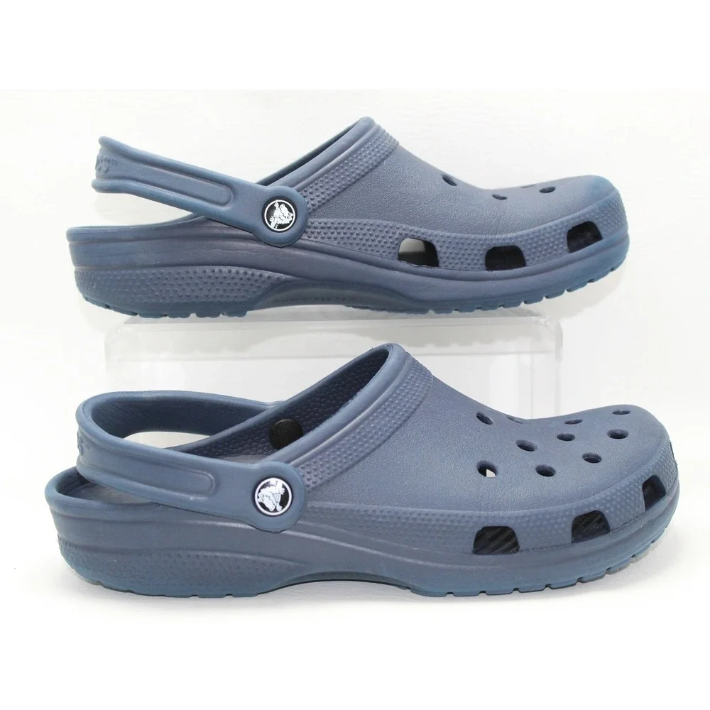 Crocs Classic Clogs Navy Blue Mens 8 Womens 10 Slip On Comfort Shoes 10001-410